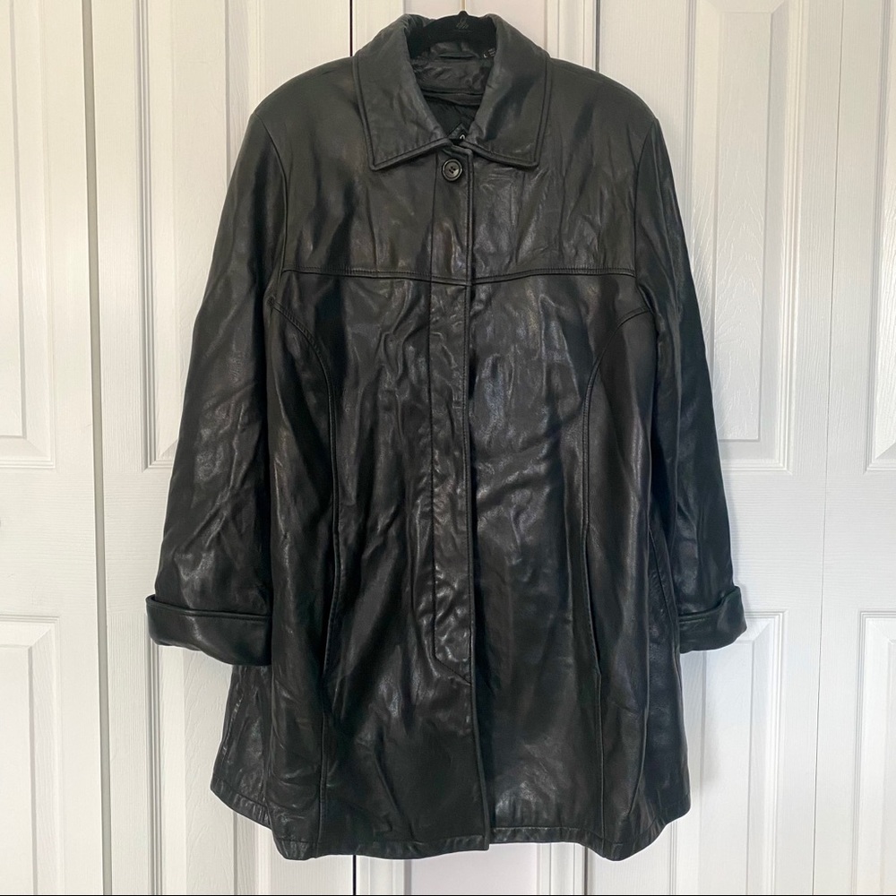 Men’s Buttery Soft Leather Lined Black Jacket, L